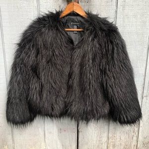 Black shag furry party coat SALE